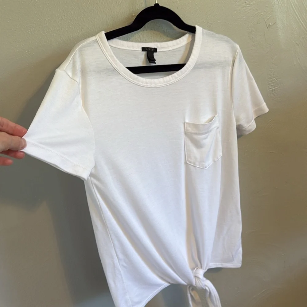J. Crew tie front pocket t shirt